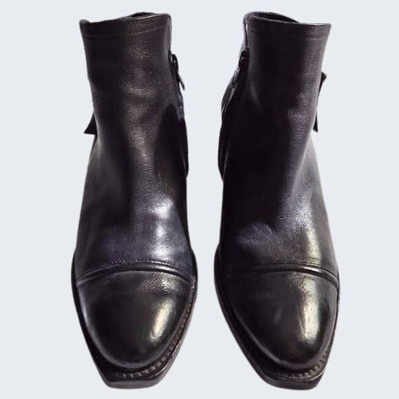 Paul Green Ankle Booties Boots Leather Black Heel Diandra Western 7.5 US / 5 UK - Picture 3 of 11